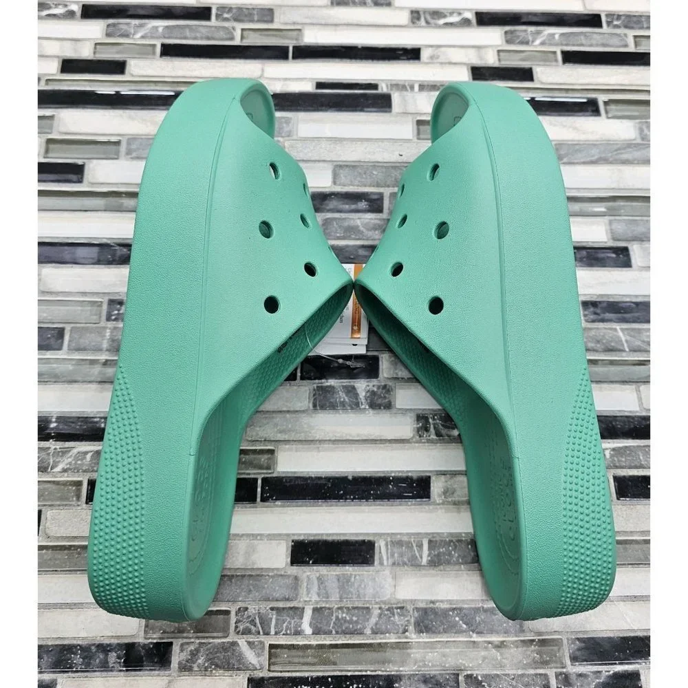 Crocs Classic Platform Jade Stone Women's Slides Size 9 - Picture 5 of 11